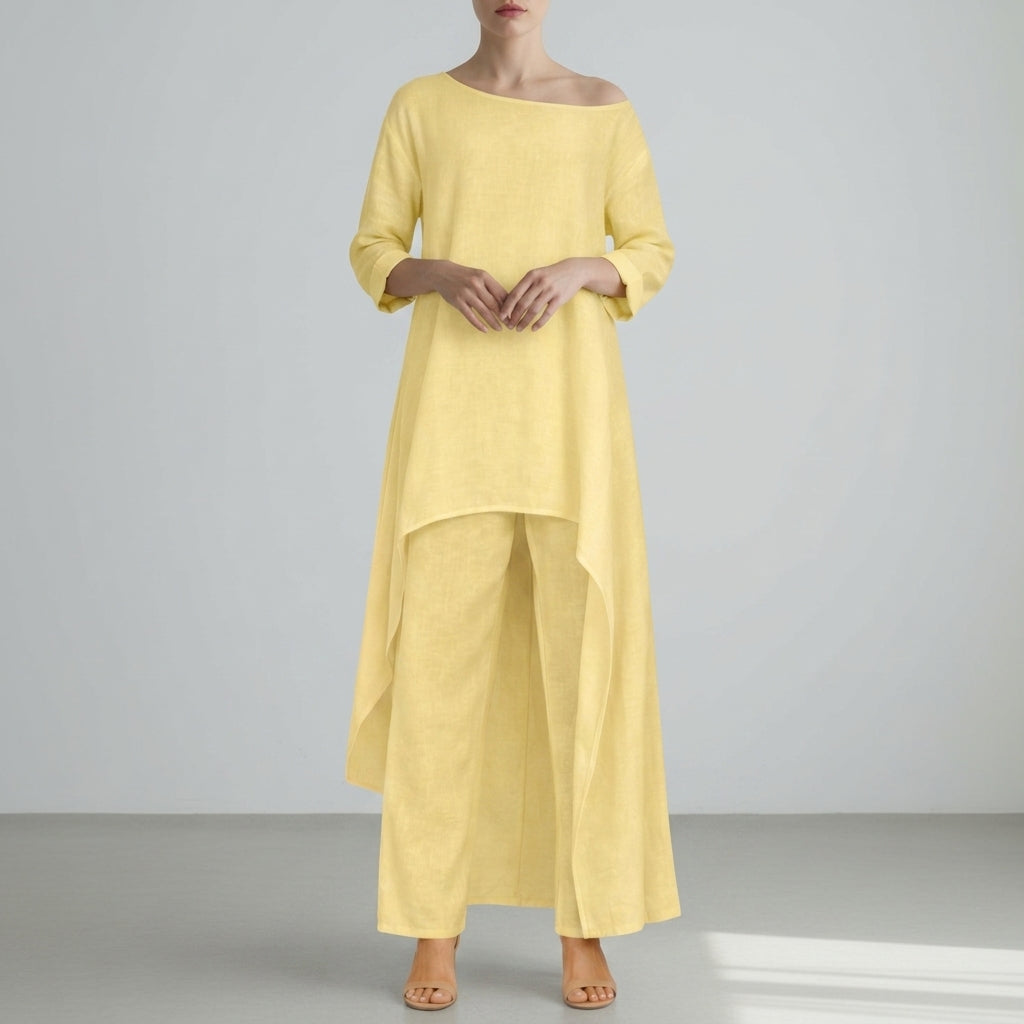 Women's Two-Piece Trouser Set Relaxed Elegant Silhouette – Celeste