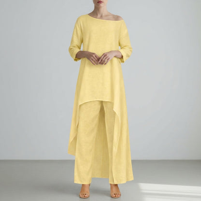 Women's Two-Piece Trouser Set Relaxed Elegant Silhouette – Celeste