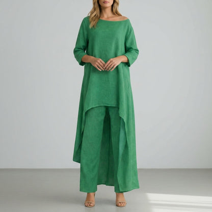 Women's Two-Piece Trouser Set Relaxed Elegant Silhouette – Celeste