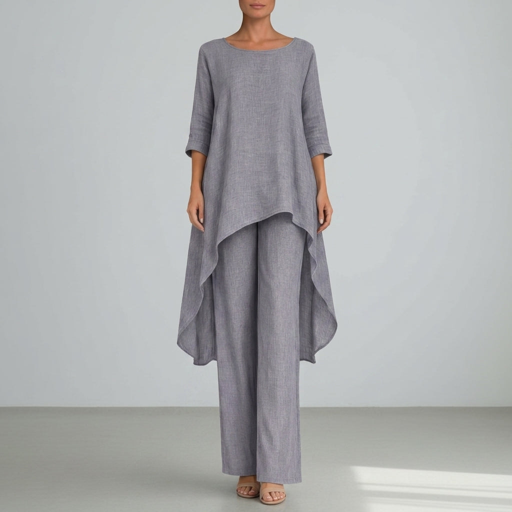 Women's Two-Piece Trouser Set Relaxed Elegant Silhouette – Celeste