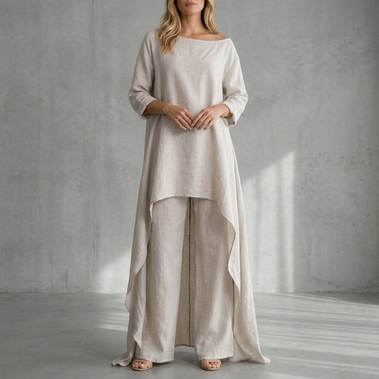 Women's Two-Piece Trouser Set Relaxed Elegant Silhouette – Celeste