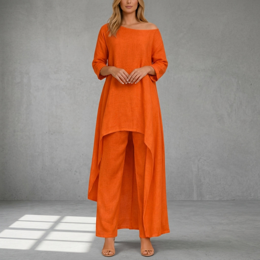 Women's Two-Piece Trouser Set Relaxed Elegant Silhouette – Celeste