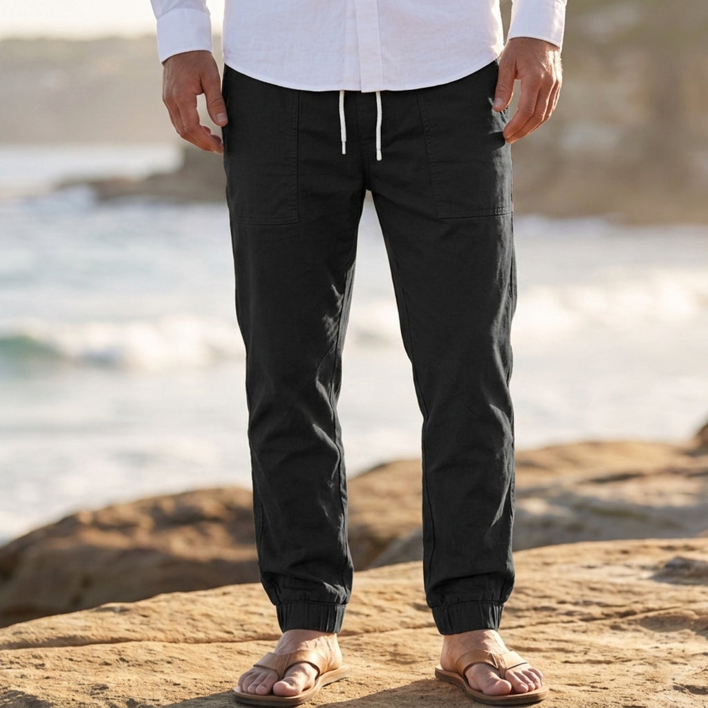 Men's Slim-Fit Jogger Pants with Tapered Leg – Dorian