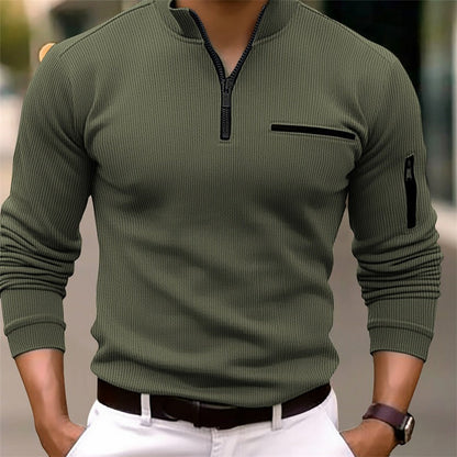 Matthew Longsleeve Shirt with Ribbed Texture and Fine Craftsmanship