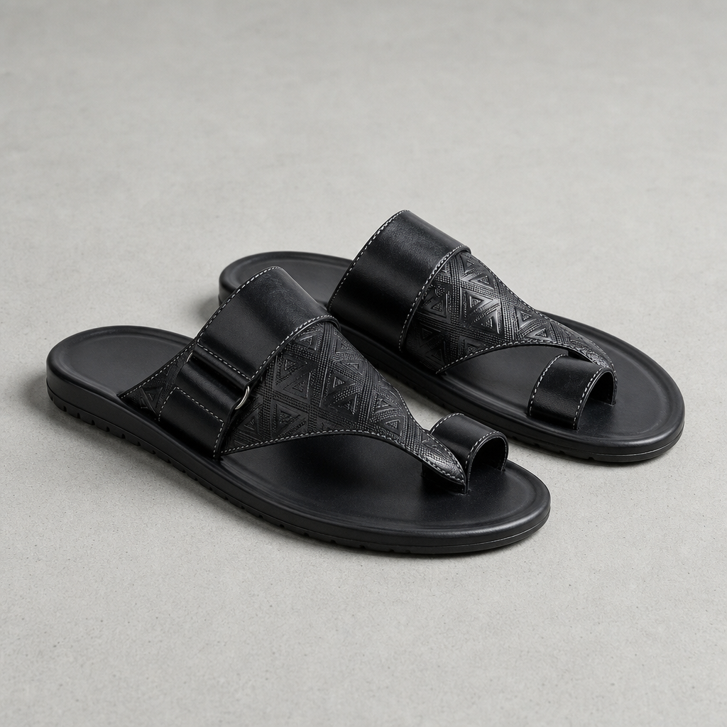 Toe-Loop Sandals for Women Faux Leather Cushioned Footbed – Marlowe