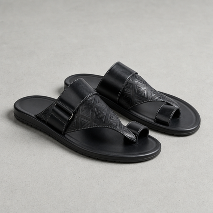 Toe-Loop Sandals for Women Faux Leather Cushioned Footbed – Marlowe