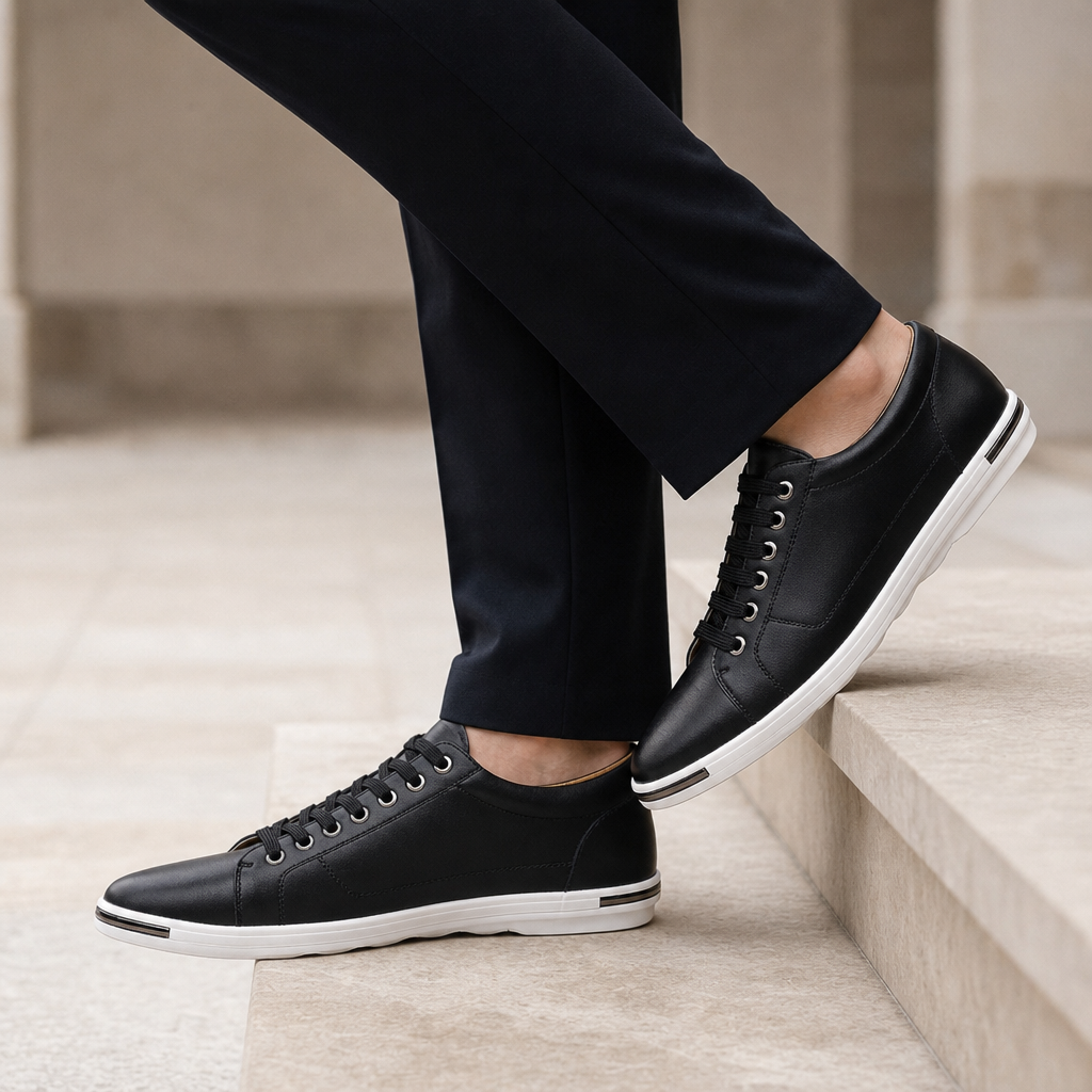 Casual Sneakers Faux Leather Memory Foam Waterproof – Arden