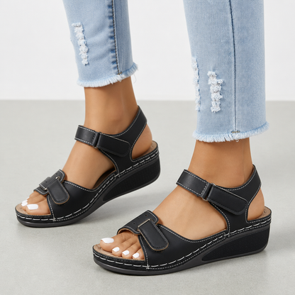 Orthopedic Comfort Sandals Faux Leather Arch Support – Marlowe
