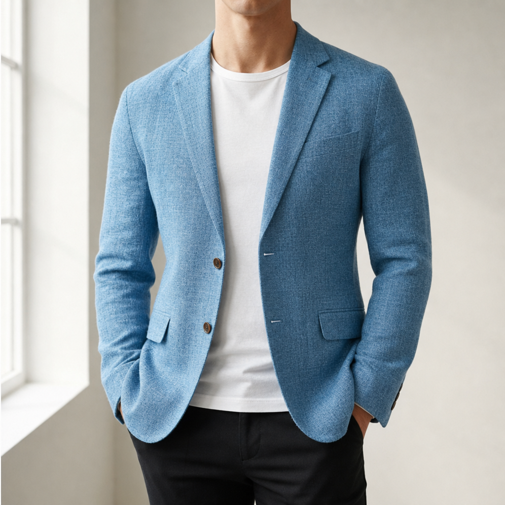 Slim Fit Linen Blazer Lightweight Cotton Blend – Arden