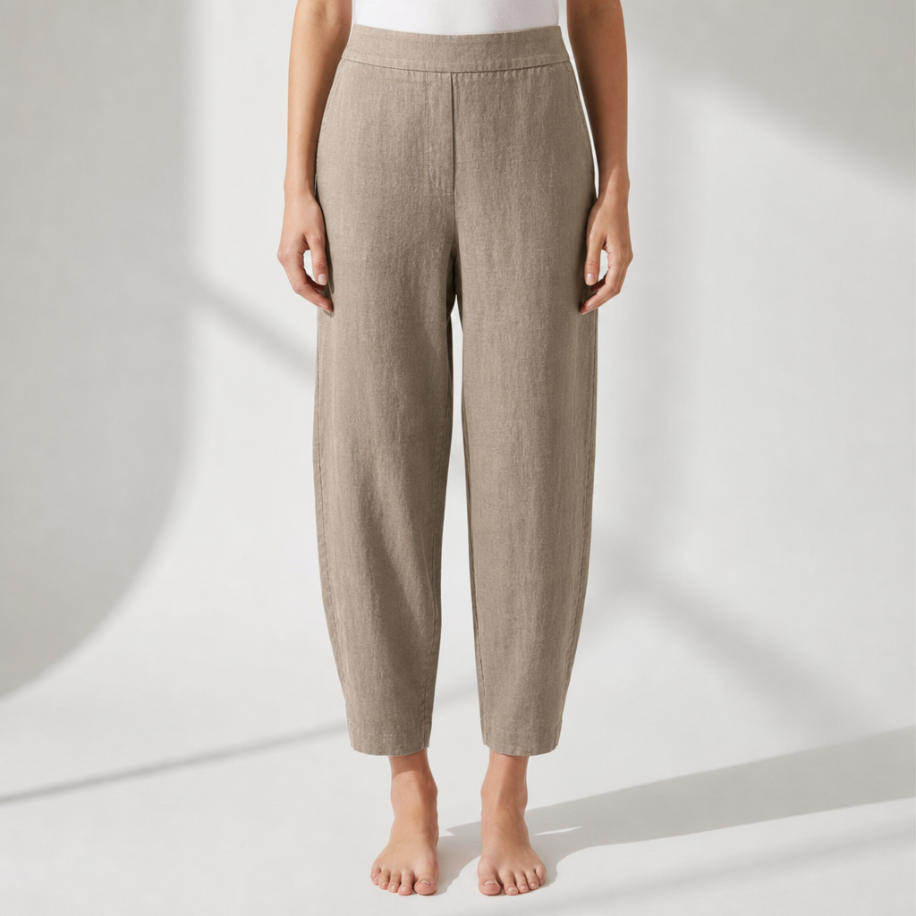 Women's Linen Blend Tapered Pull-On Pants High Rise – Marlowe