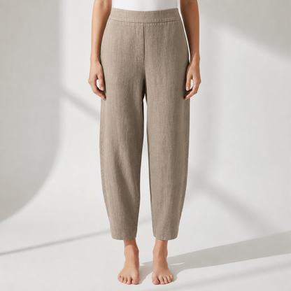 Women's Linen Blend Tapered Pull-On Pants High Rise – Marlowe