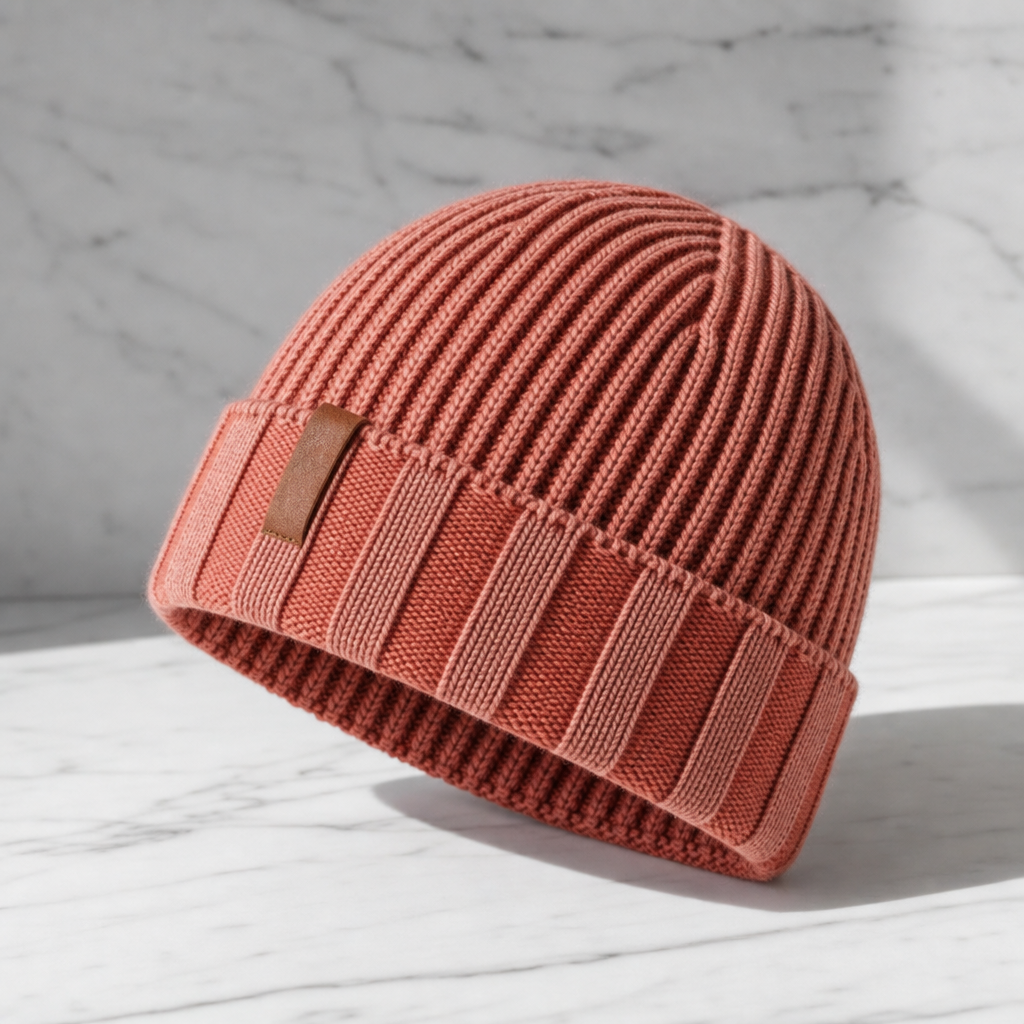 Unisex Ribbed Knit Beanie Cotton Blend Distressed Vintage – Elara