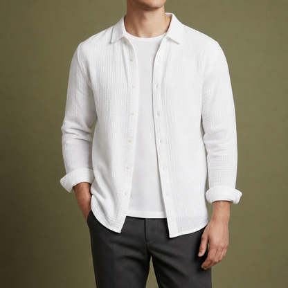 Cotton Gauze Casual Shirt Relaxed Fit – Marlowe