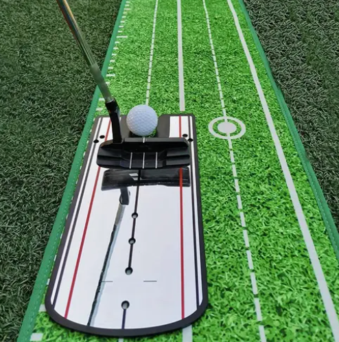 Golf Putting Practice Mirror - Alignment Training Tool, Lightweight 140x300mm Putter Aid for Improved Accuracy
