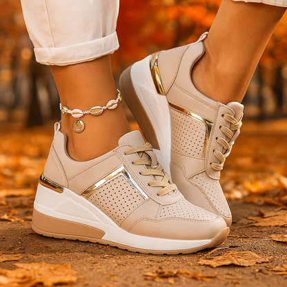 Women's Wedge Sneakers Cushioned Orthopedic Insole Lightweight Comfort – Celeste