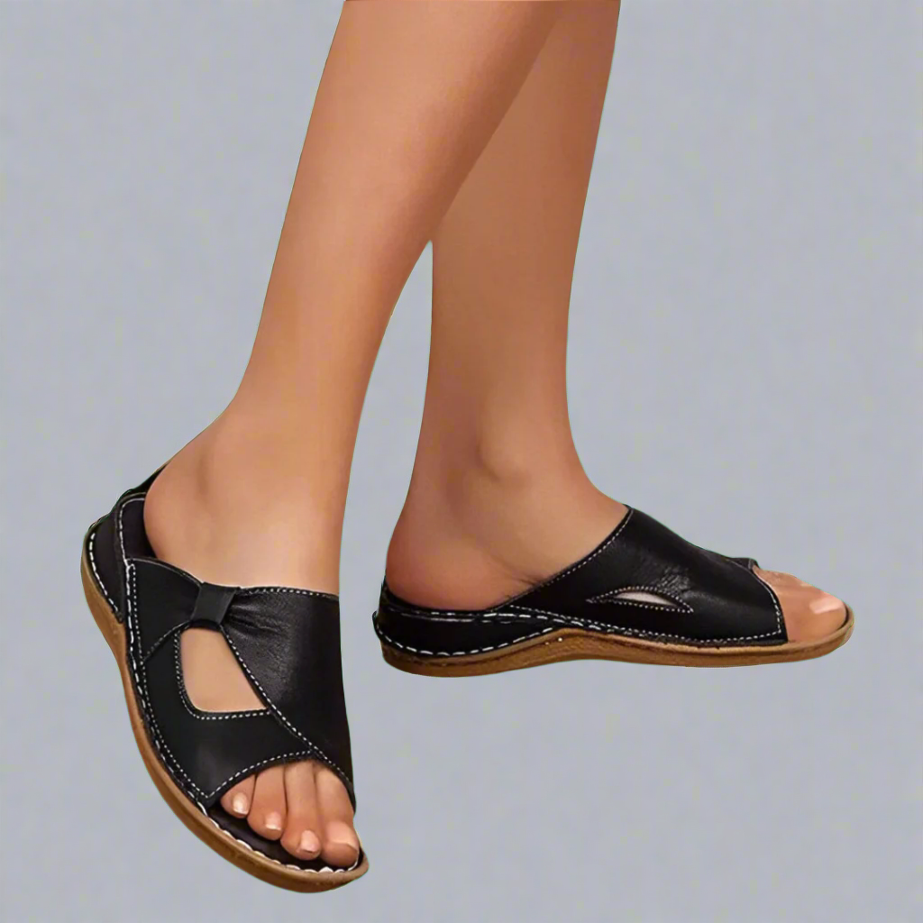 Elara | Women's Comfort Open-Toe Slide Sandals