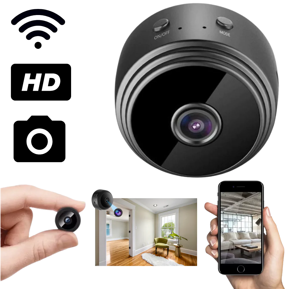 Mini WiFi Security Camera | 1080P Indoor Camera with Night Vision & Magnetic Mount