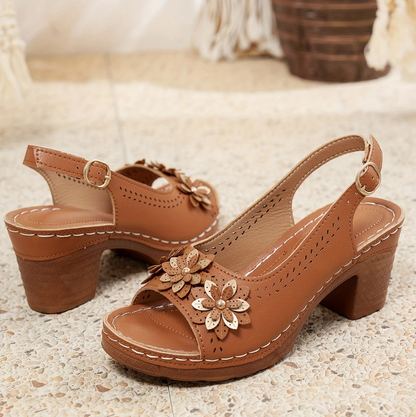 Hailey Block Heels with Cushioned Support – Stylish Comfortable Footwear