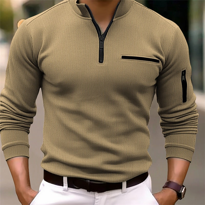 Matthew Longsleeve Shirt with Ribbed Texture and Fine Craftsmanship
