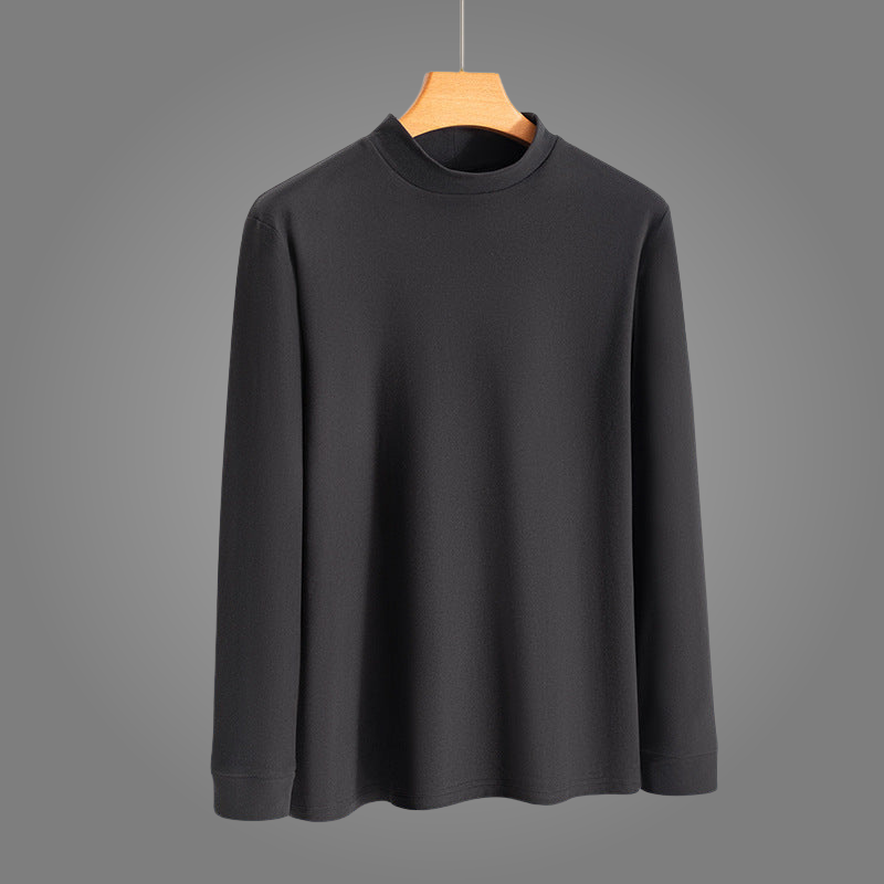 Monaco Stretch Slim Fit Mock-Neck Long Sleeve Shirt – Soft and Comfortable