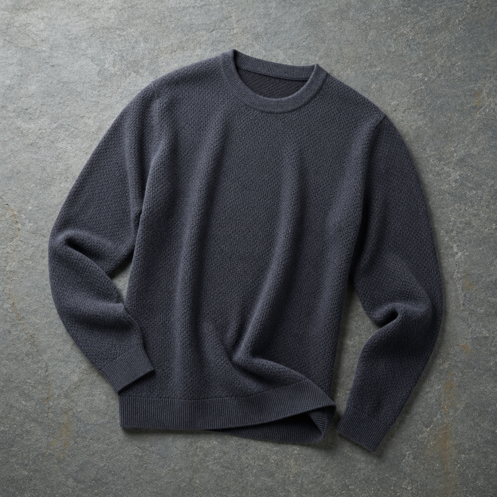Textured Knit Sweater Cotton Blend Clean Fit – Marlowe