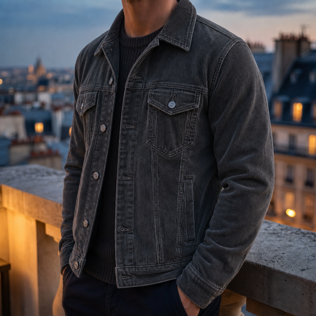 Cotton Blend Corduroy Work Jacket Relaxed Fit – Rowan