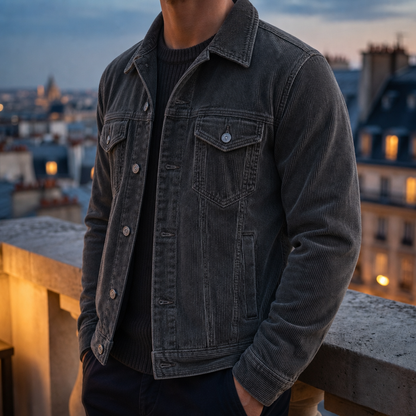 Cotton Blend Corduroy Work Jacket Relaxed Fit – Rowan