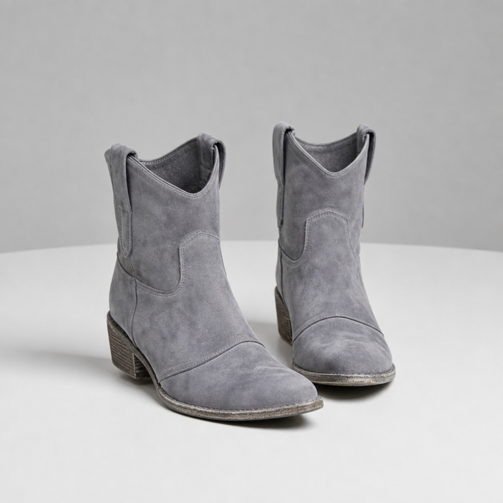Western Ankle Boots for Women Pointed Toe Vegan Leather Slip On – Marlowe