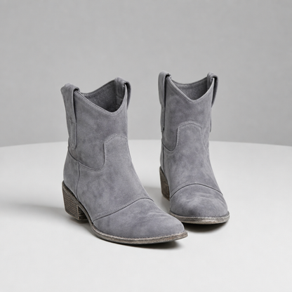 Western Ankle Boots for Women Pointed Toe Vegan Leather Slip On – Marlowe