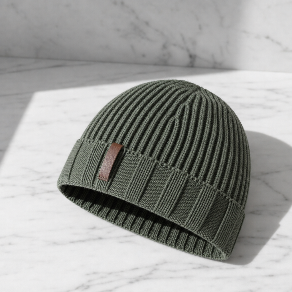 Unisex Ribbed Knit Beanie Cotton Blend Distressed Vintage – Elara