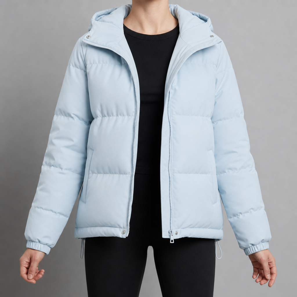 Quilted Puffer Jacket for Women Water Resistant Nylon Hooded – Elara