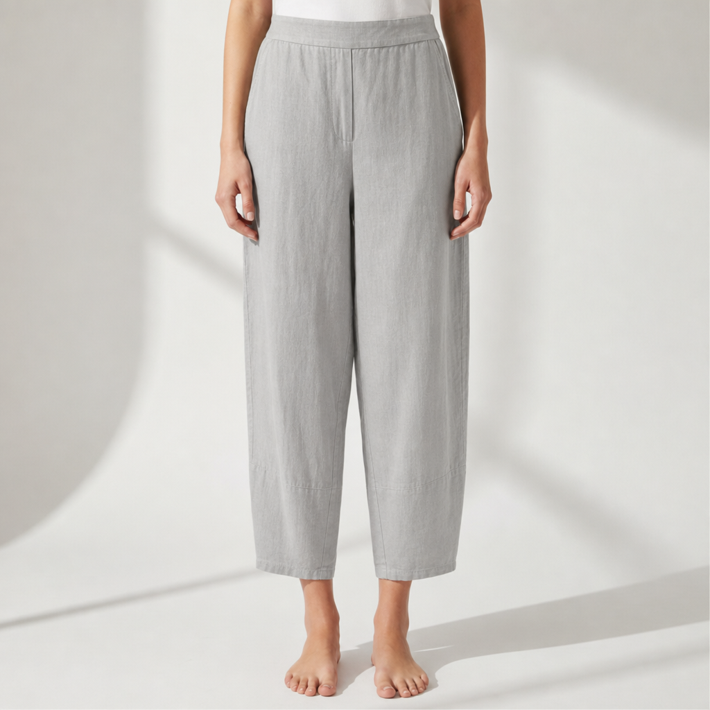 Women's Linen Blend Tapered Pull-On Pants High Rise – Marlowe