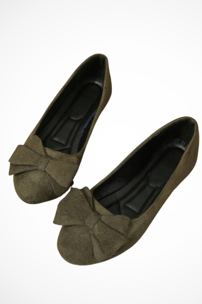 Lyra Comfortable Everyday Walking Flats with Elegant Bow Detail – Stylish Women's Footwear