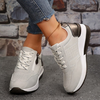 Women’s Orthopedic Walking Sneakers – Summer Comfort Shoes with Side Zipper