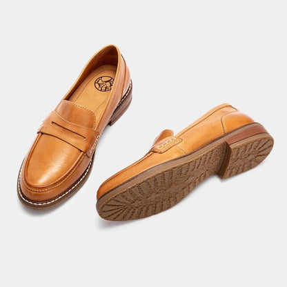 Orthopedic Leather Loafers Supportive Penny Style – Bellamy