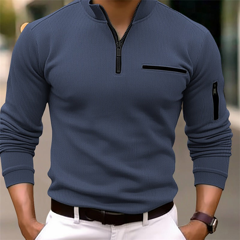 Matthew Longsleeve Shirt with Ribbed Texture and Fine Craftsmanship
