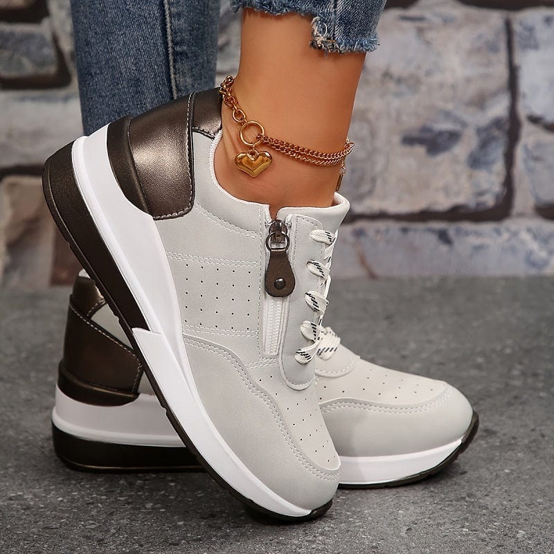 Women’s Orthopedic Walking Sneakers – Summer Comfort Shoes with Side Zipper