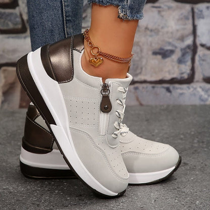 Women’s Orthopedic Walking Sneakers – Summer Comfort Shoes with Side Zipper