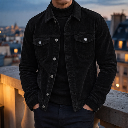 Cotton Blend Corduroy Work Jacket Relaxed Fit – Rowan