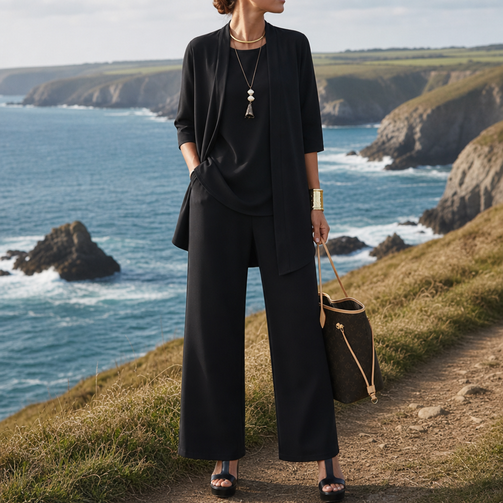 Three-Piece Loungewear Set Relaxed Fit Versatile Style – Elara