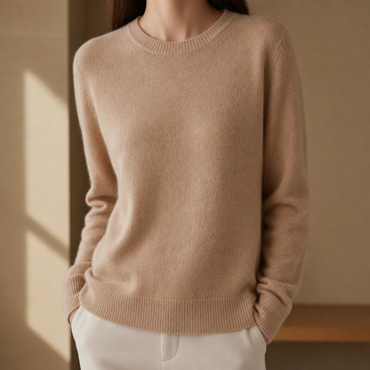 Merino Cotton Knit Sweater Lightweight Warmth – Alora