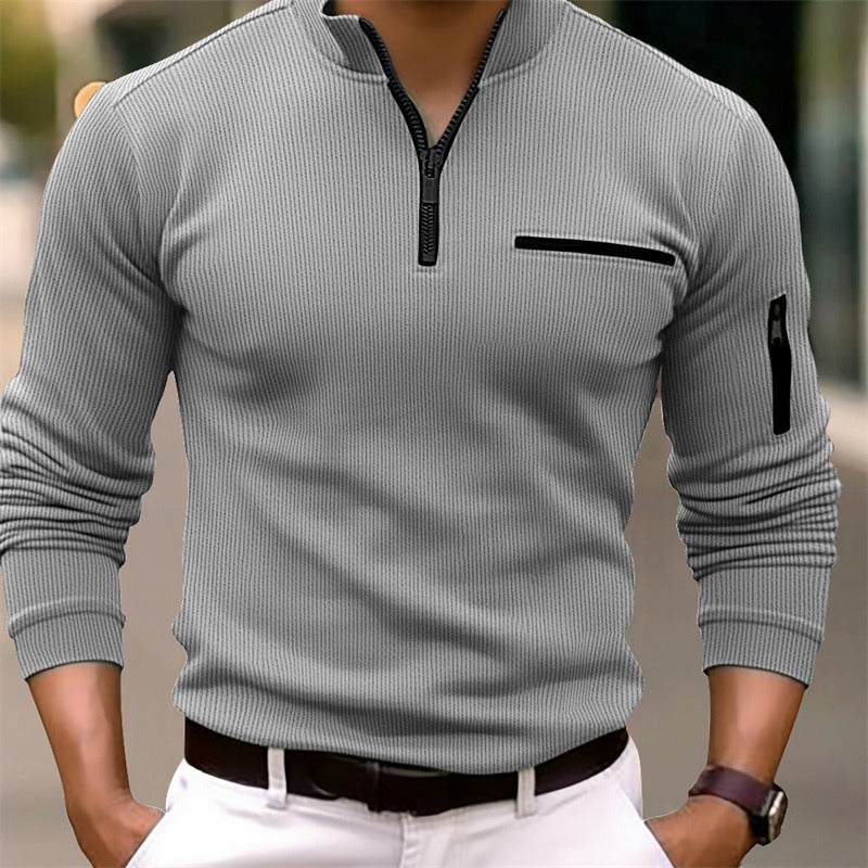 Matthew Longsleeve Shirt with Ribbed Texture and Fine Craftsmanship