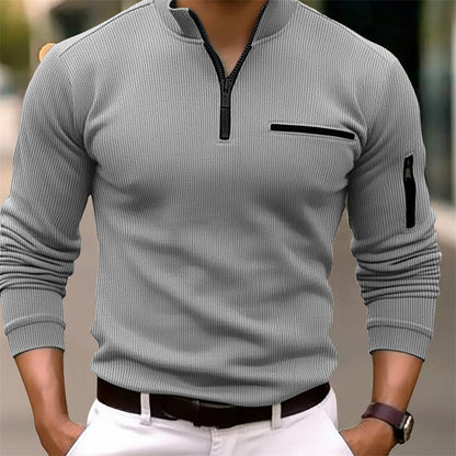 Matthew Longsleeve Shirt with Ribbed Texture and Fine Craftsmanship
