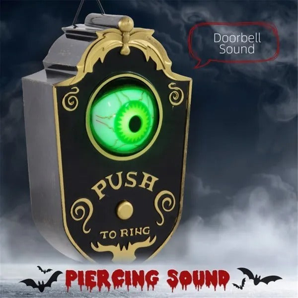 Light-Up Spooky Eyeball Doorbell Halloween Decoration for Haunted House Themes