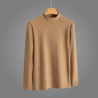 Monaco Stretch Slim Fit Mock-Neck Long Sleeve Shirt – Soft and Comfortable