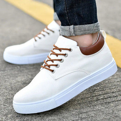 Monarch Low-Top Canvas Sneakers with Padded Heel Collar and Non-Slip Sole
