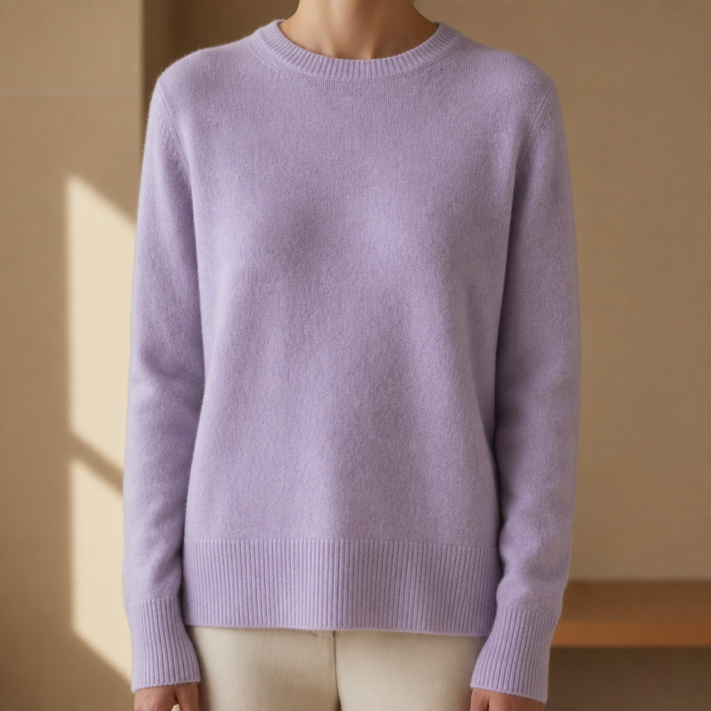 Merino Cotton Knit Sweater Lightweight Warmth – Alora