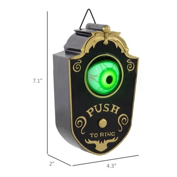 Light-Up Spooky Eyeball Doorbell Halloween Decoration for Haunted House Themes
