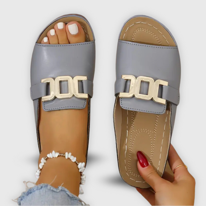 Jennifer Stylish Chain Slip-On Shoes Comfortable Everyday Footwear