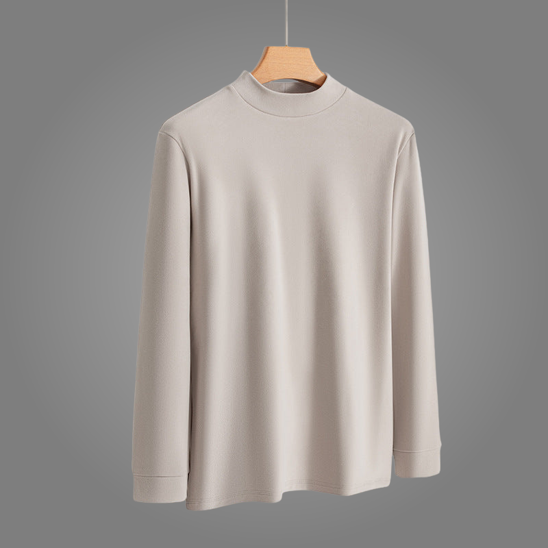 Monaco Stretch Slim Fit Mock-Neck Long Sleeve Shirt – Soft and Comfortable